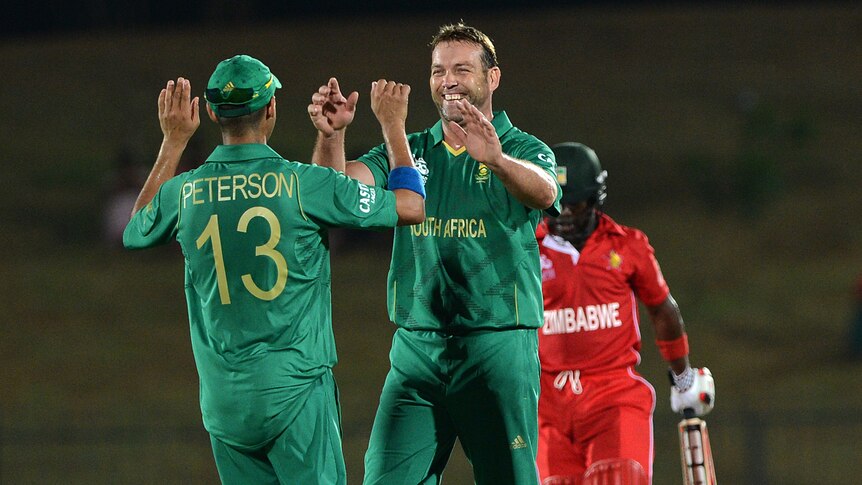 Kallis celebrates wicket