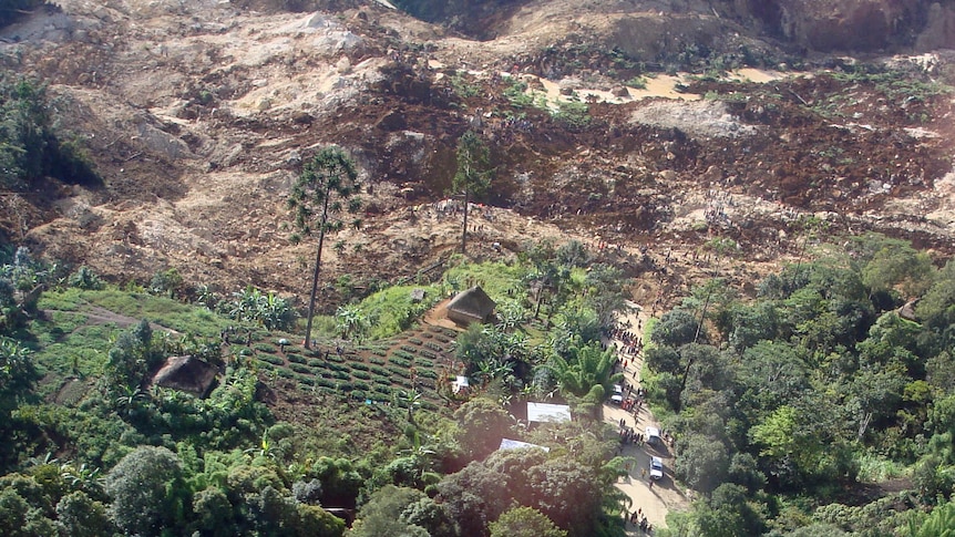 A landslide near Tari