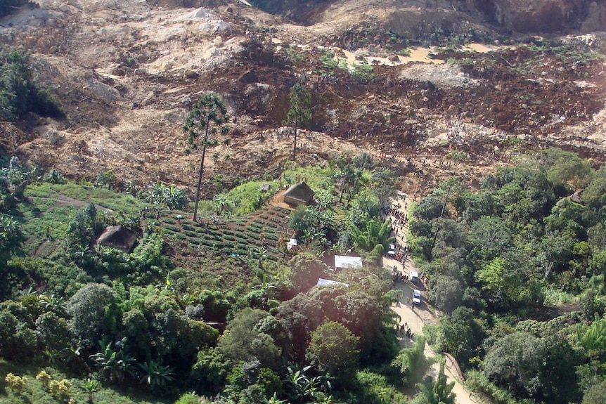 A landslide near Tari