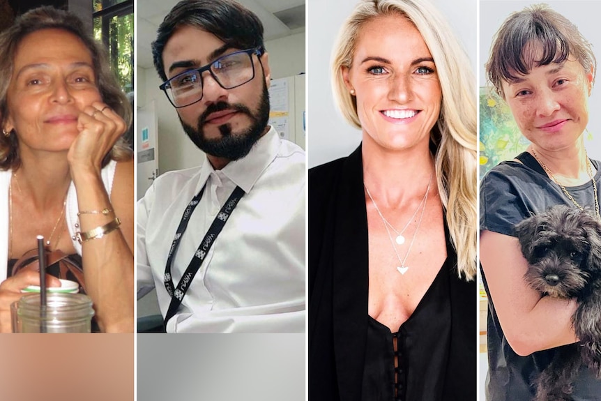 combined image of four undated supplied images shows Bondi Junction stabbing victims 