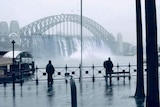 A viral fake image of a waterfall on the Sydney Harbour Bridge