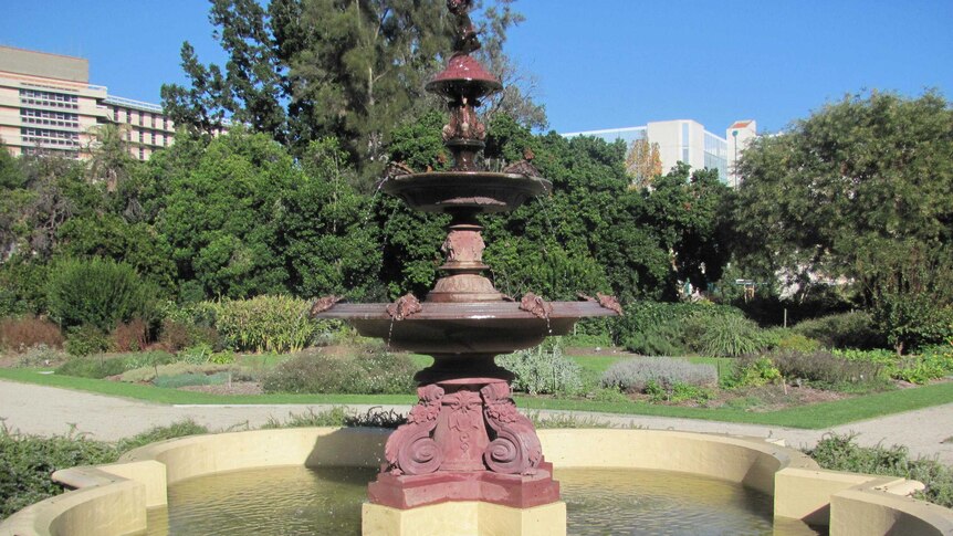 A fountain at the Adelaide Botanic Garden