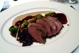 A meal featuring venison.