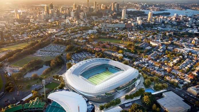 An artist's impression of the new Sydney stadium