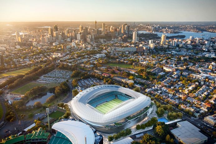 An artist's impression of the new Sydney stadium