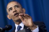 Barack Obama speaks at the National Defence University in Washington DC.