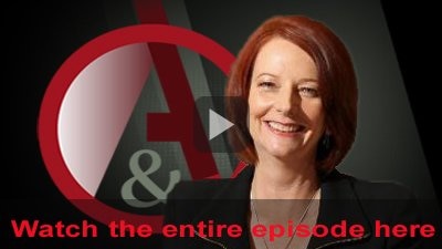 Julia Gillard joins Q and A