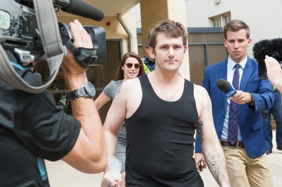 John Torney leaves court in Mildura after being found not guilty of murder