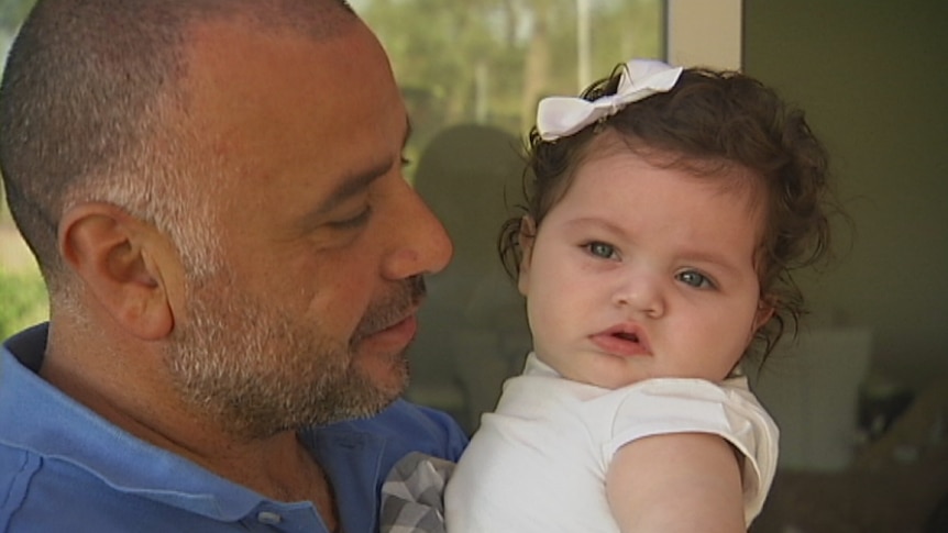 Issa Maroun Nassrallah and his daughter Natalia