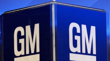 The corporate logo for the US automotive giant, General Motors Corp.