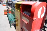 Australia Post boxes on Liverpool Street in Hobart