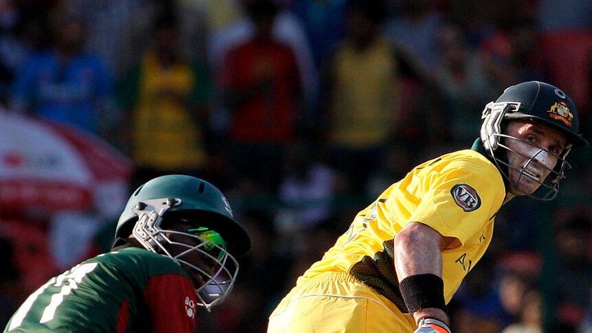 Michael Hussey returned to the fray to make 54 for Australia.