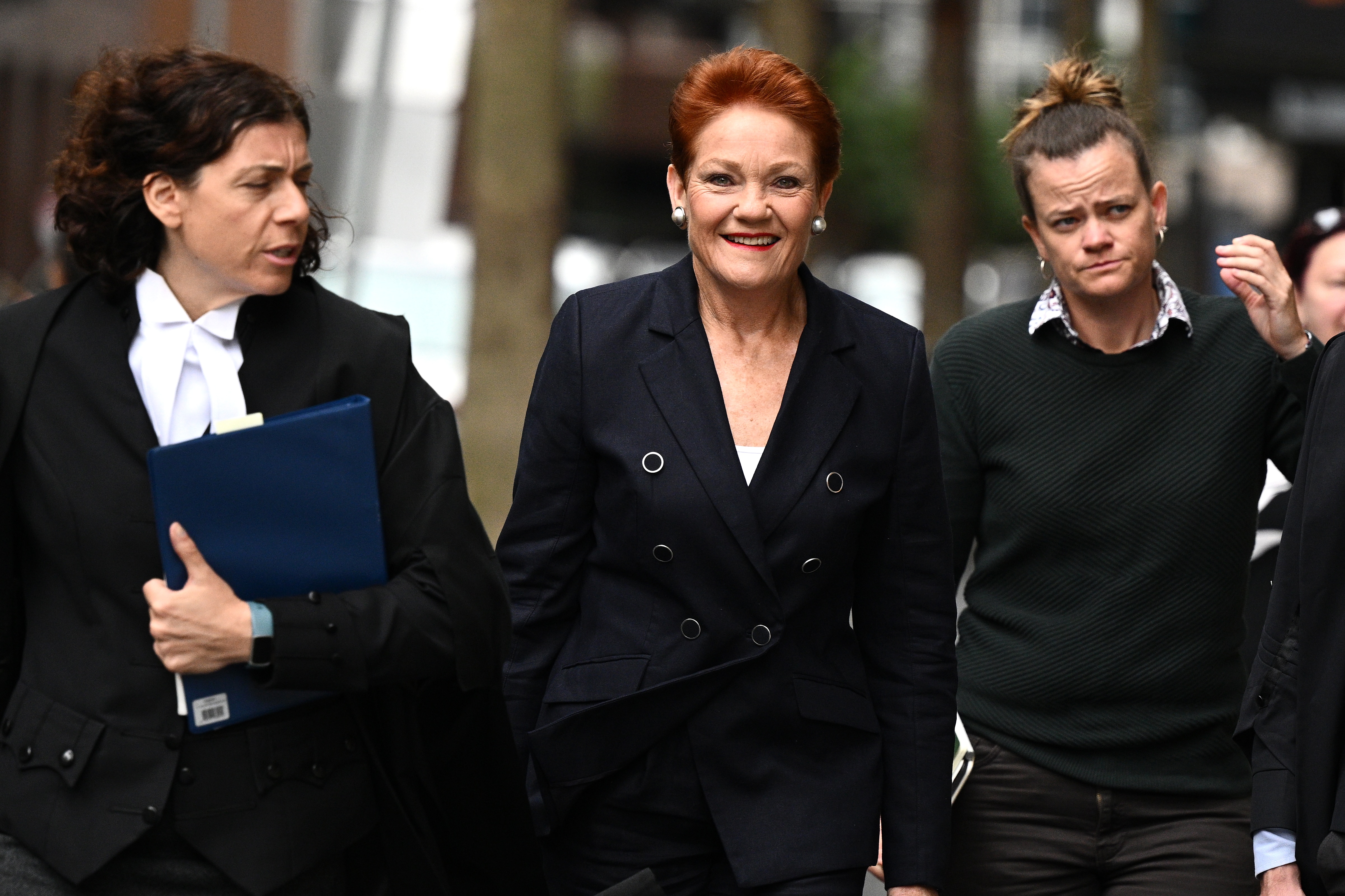 Pauline Hanson's legal team tenders video of her t