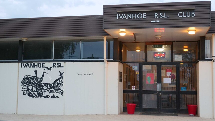 The entrance to the Ivanhoe R.S.L in New South Wales.