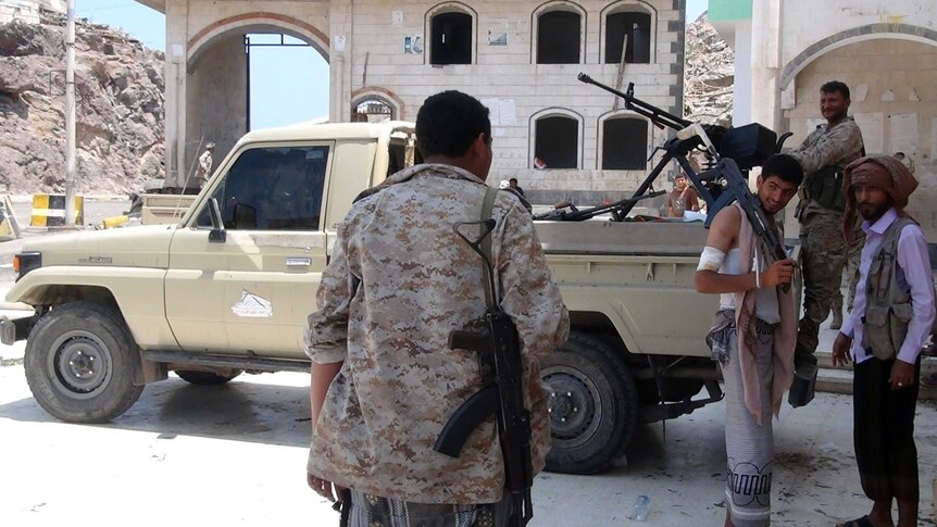 Houthi rebels in Yemen's port city of Aden