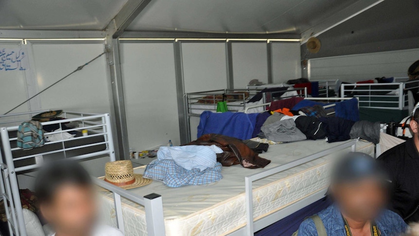Sleeping quarters in the Bravo compound of the Manus Island detention centre in 2014.