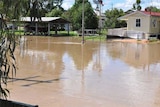 Floodwaters swamp the Landsborough Highway at Blackall on February 4, 2012.  User submitted: Cicadas Rapad