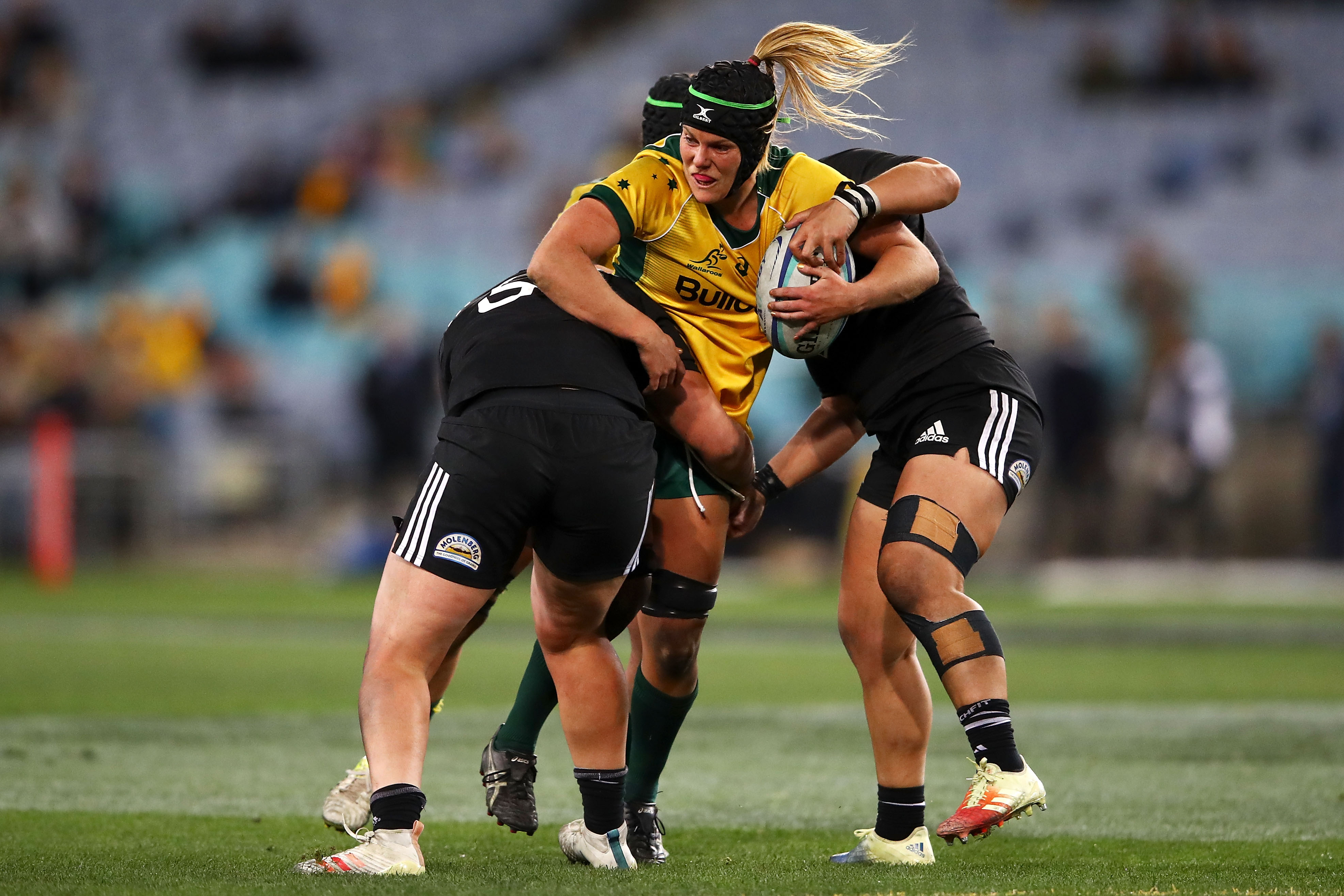 Emily Chancellor making her Test debut against New Zealand in 2018.