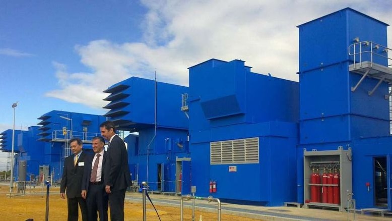 Peter Collier opens Perth Energy's privately owned gas-fired Swift Power station in Kwinana