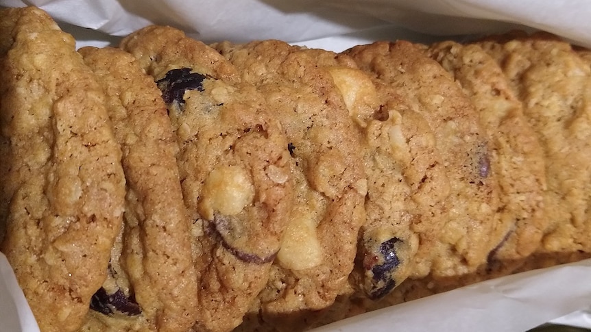 A tray of biscuits