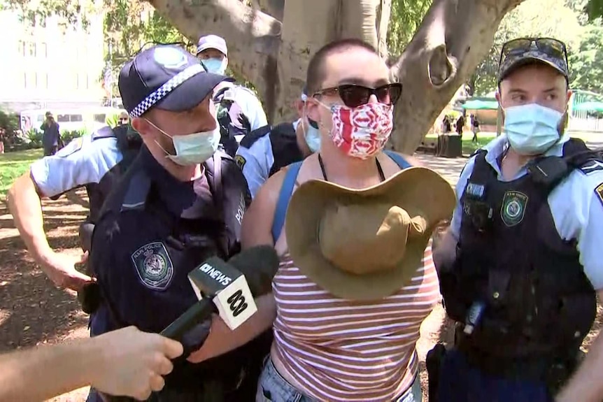 在今天入侵日集会期间，警方在悉尼海德公园逮捕了几人。