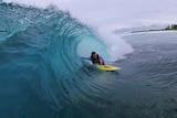 Mark Stewart surfing