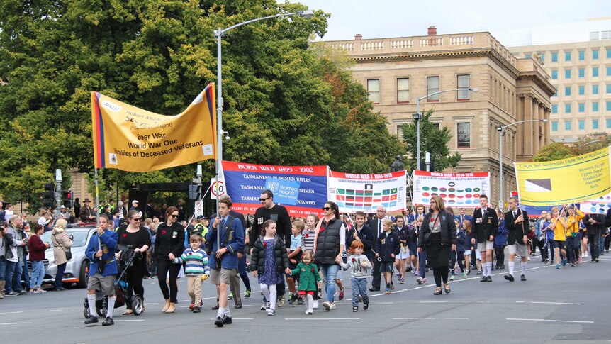 Anzac Day Parade in Hobart 2017