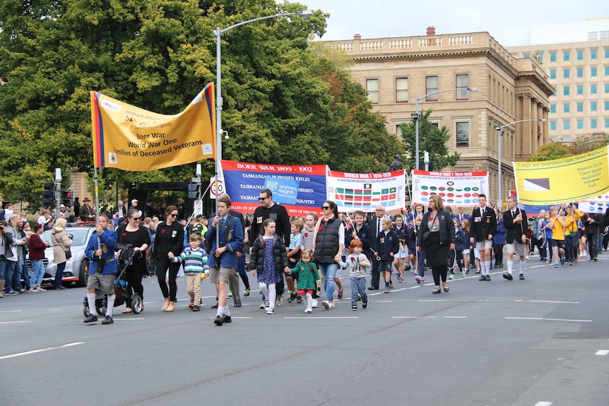 Anzac Day Parade in Hobart 2017