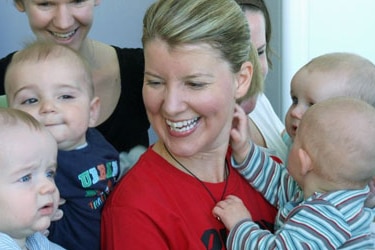 Former Australian Democrats senator Natasha Stott Despoja announcing her national paid maternity leave bill, September 2007 (...