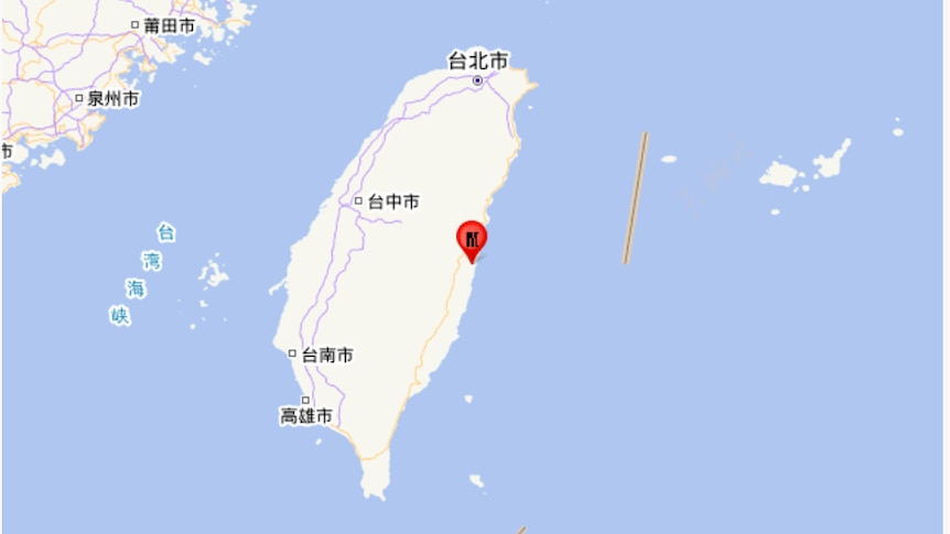 台湾花莲发生里氏六级地震。