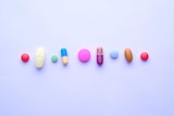 Collection of colourful tablets, pills and capsules