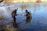 Police divers scour the South Esk River