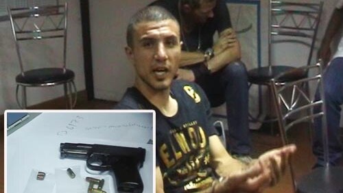 Australian man Talaat Hawatt and a gun he used in 2010