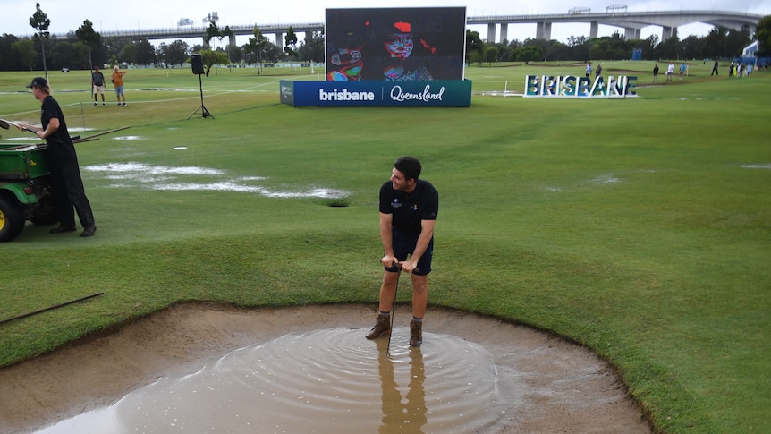Australian PGA Championship reduced to 54 holes as organisers call off day  two due to on-course flooding at Royal Queensland - ABC News