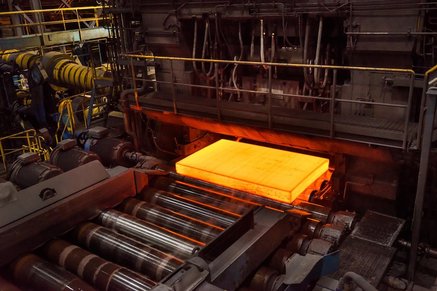 The first steel slab produced using hydrogen instead of coal and coke.