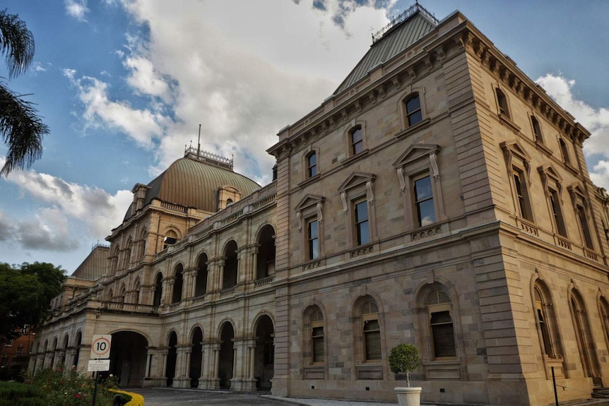 Exterior of Queensland Parliament House in Brisbane.