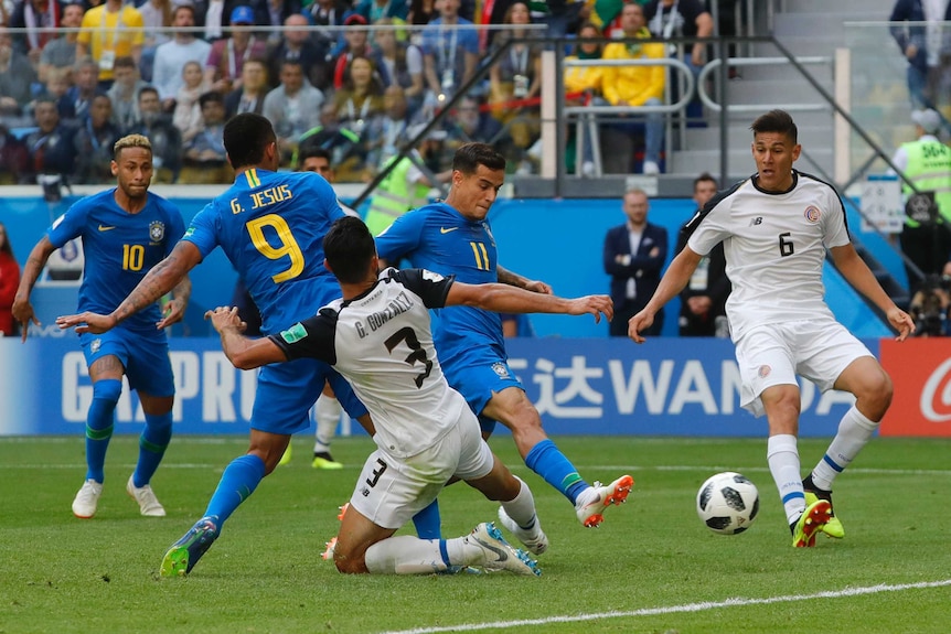 Coutinho stabs home for Brazil against Costa Rica