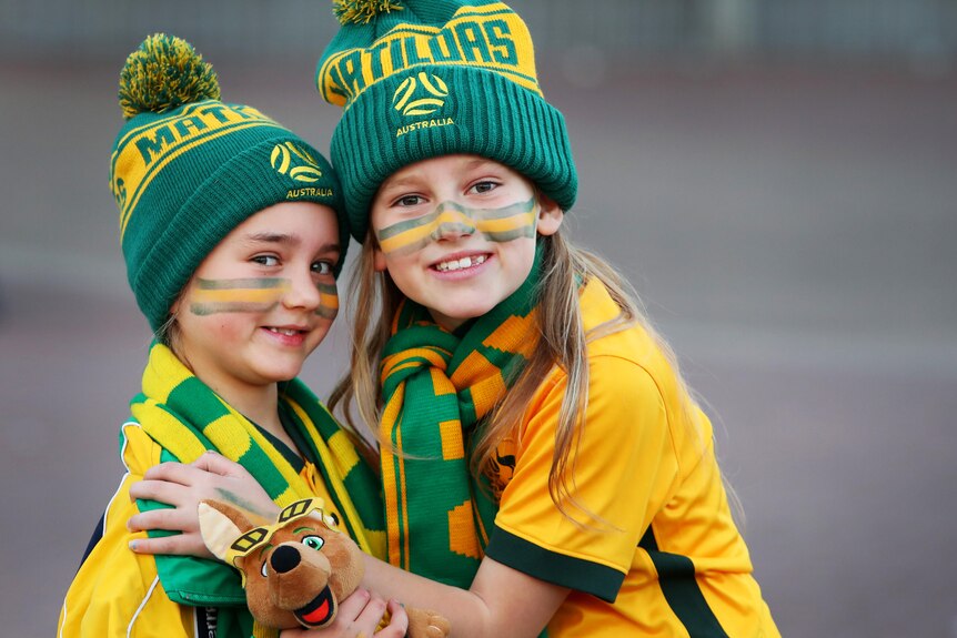 Two young Matildas fans