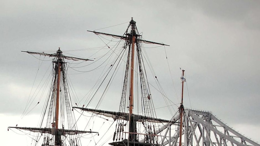 The replica of Captain Cook's Endeavour