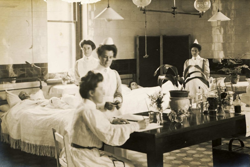 Nellie Stephenson at an Adelaide hospital