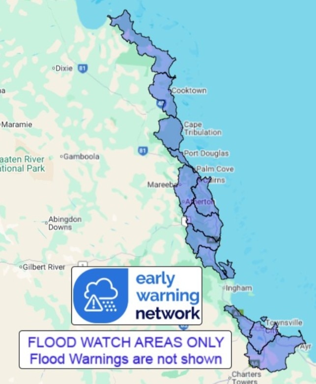mapa de possíveis zonas de inundação