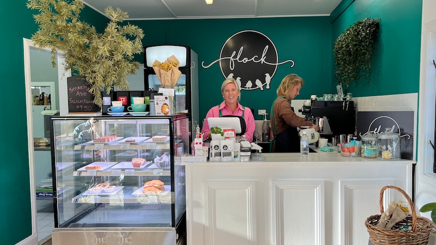 Anna Harrison stands behind the counter ready to take orders at Flock. 