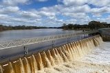 Laanecoorie Reservoir Weir, south west of Bendigo is spilling after significant rain in the Loddon River catchment  