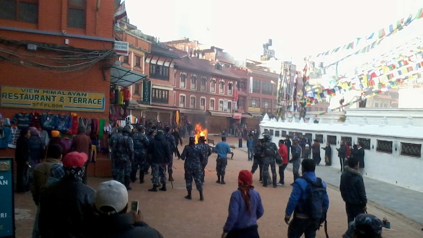 Tibetan monk self immolates in Kathmandu