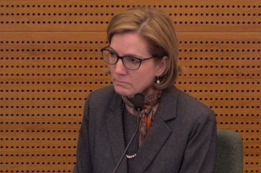 Lori Callahan, Allianz Australia's chief risk officer giving evidence at the banking royal commission