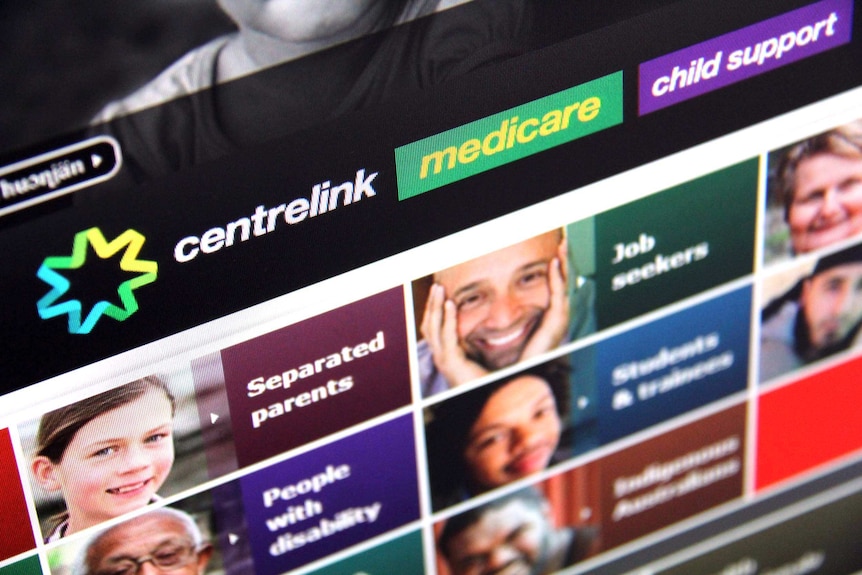 A photo of the Centrelink website.