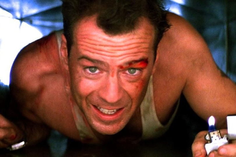 Bruce Willis in Die Hard.