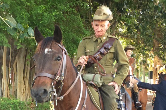 27th Light Horse Association in Townsville on the way to the strand to lead out the Anzac Day parade.