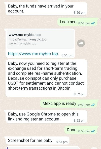 Two WhatsApp screenshots side by side with lots of text