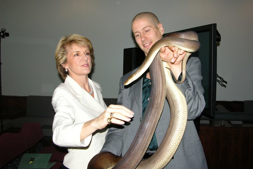 Dr Bryan Grieg Fry and Julie Bishop